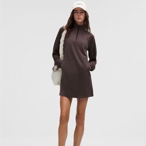NWT brown Softstream Half-zip Mini Dress